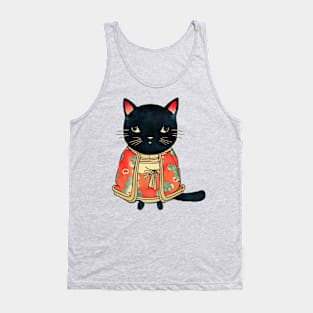 Japanese Black Cat Tank Top